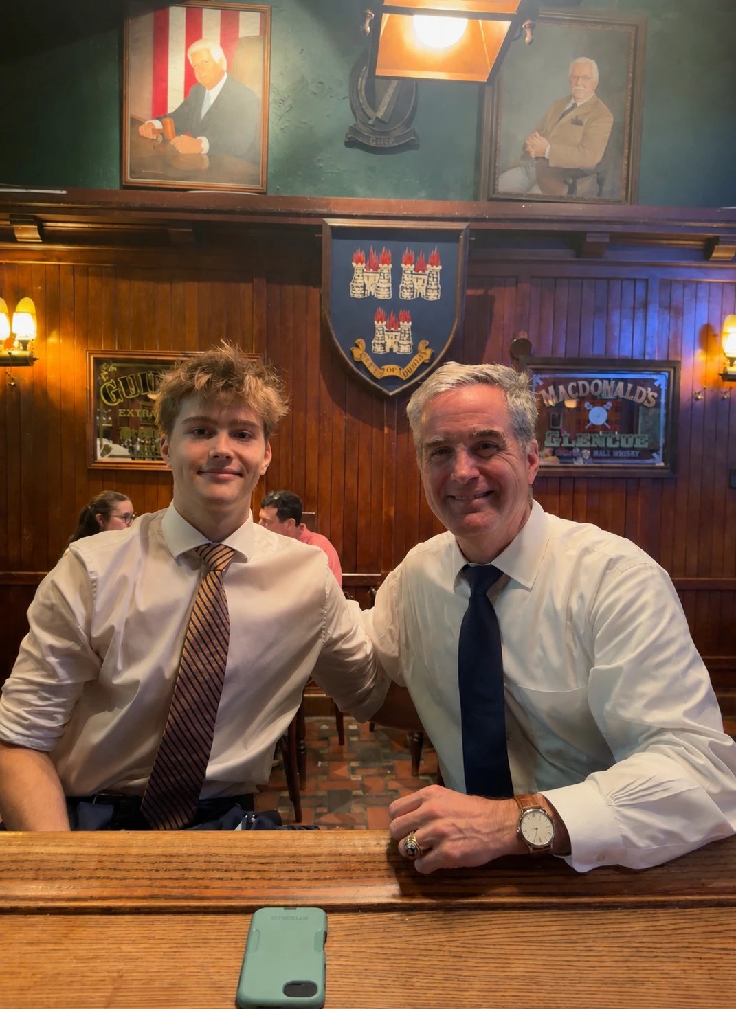 Capitol Group International representatives following a SAC-D hearing with the Secretary of War and Chairman of the Joint Chiefs of Staff at The Dubliner in Washington, D.C.